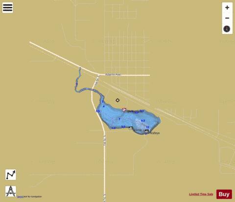 Mirror Lake depth contour Map - i-Boating App