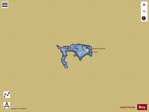 North Lemmon depth contour Map - i-Boating App
