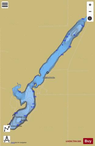 Smishek Lake depth contour Map - i-Boating App