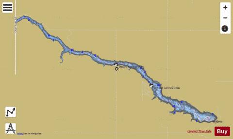Mount Carmel Dam depth contour Map - i-Boating App