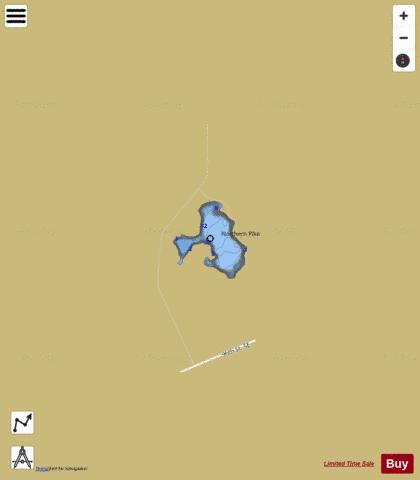 Moores Lake depth contour Map - i-Boating App