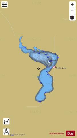 Frettim Lake depth contour Map - i-Boating App