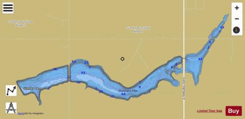Stanley Reservoir depth contour Map - i-Boating App