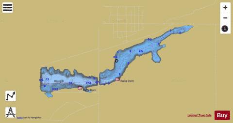 Balta Dam depth contour Map - i-Boating App