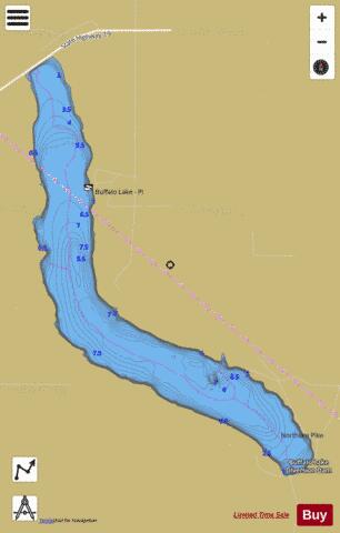 Buffalo Lake (Pierce) depth contour Map - i-Boating App
