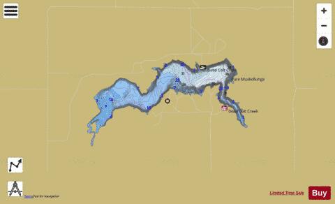 Dead Colt Creek depth contour Map - i-Boating App