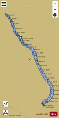 Darling, Lake depth contour Map - i-Boating App