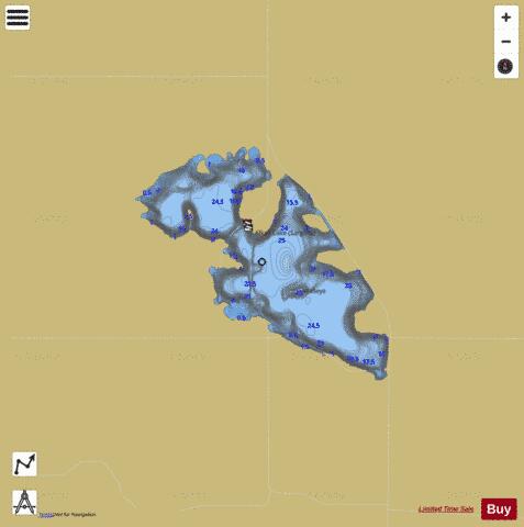 Alkali Lake (Sargent) depth contour Map - i-Boating App