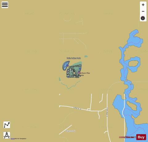 East Spring Lake Pond depth contour Map - i-Boating App