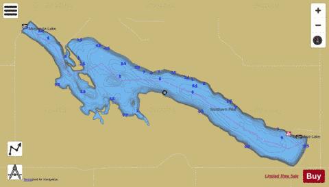 Coal Mine Lake depth contour Map - i-Boating App