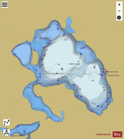 Diamond Lake depth contour Map - i-Boating App