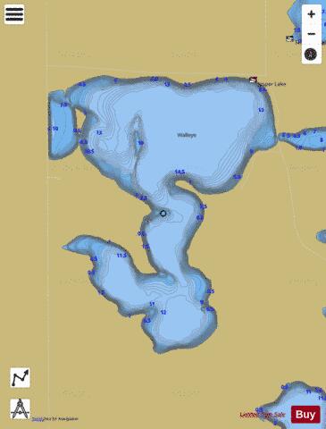 Jasper Lake depth contour Map - i-Boating App