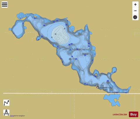 Hurdsfield-Tuffy Lake depth contour Map - i-Boating App