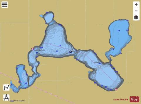 Antelope Lake depth contour Map - i-Boating App