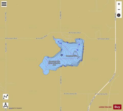 Conestoga Lake depth contour Map - i-Boating App