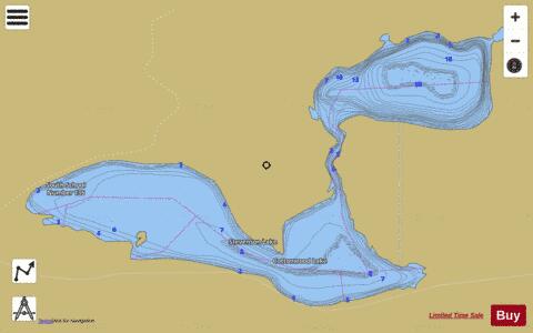 Cottonwood Steverson Lake depth contour Map - i-Boating App