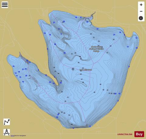 Lake Minatare depth contour Map - i-Boating App