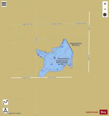Stagecoach Lake depth contour Map - i-Boating App