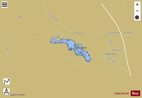 Wellfleet Lake depth contour Map - i-Boating App