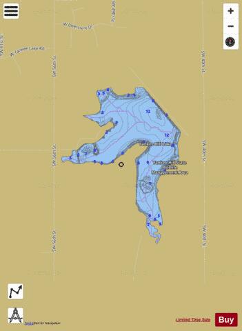 Yankee Hill Lake depth contour Map - i-Boating App
