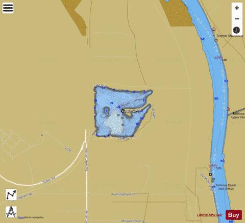 Base Lake depth contour Map - i-Boating App