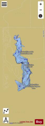 Maskenthine Reservoir depth contour Map - i-Boating App