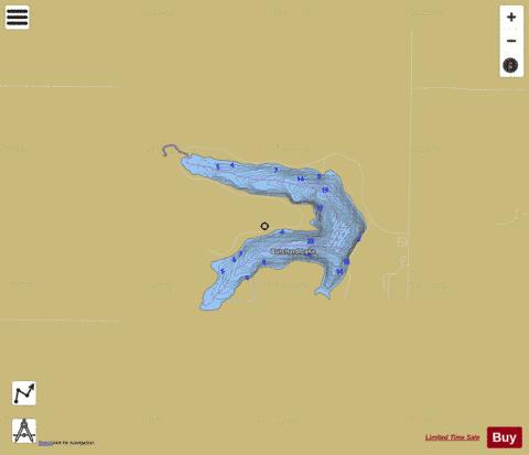 Burchard Lake depth contour Map - i-Boating App