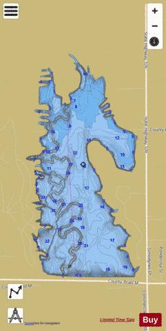 Lake Wanahoo depth contour Map - i-Boating App