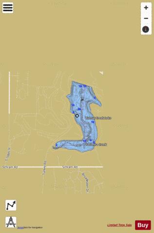 Walnut Creek Reservoir depth contour Map - i-Boating App