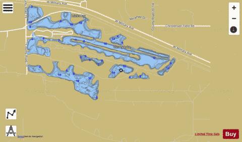 Fremont Lake 18 depth contour Map - i-Boating App