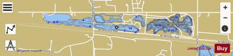 Fremont Lake 5 depth contour Map - i-Boating App