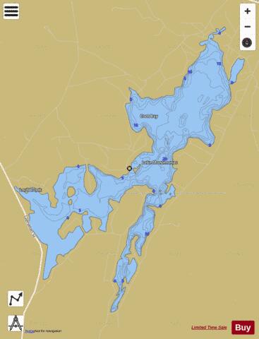 Lake Monomonac depth contour Map - i-Boating App