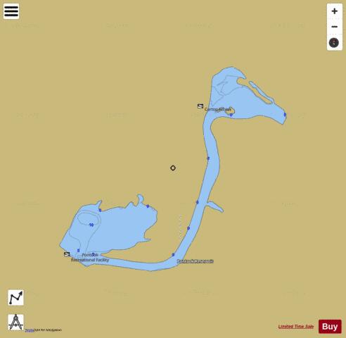 Pontook Reservoir depth contour Map - i-Boating App
