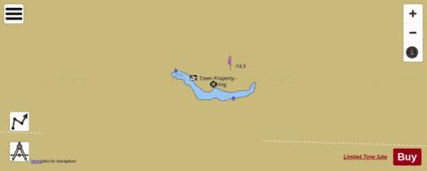 Ayers Pond depth contour Map - i-Boating App