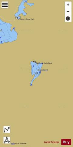 Bacon Pond depth contour Map - i-Boating App