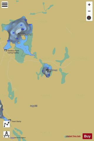 Bear Pond depth contour Map - i-Boating App