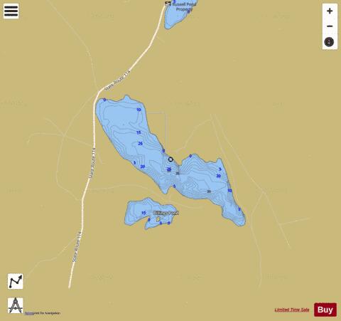 Blaisdell Lake depth contour Map - i-Boating App