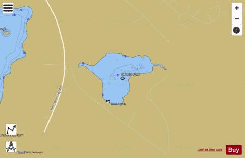 Brindle Pond depth contour Map - i-Boating App
