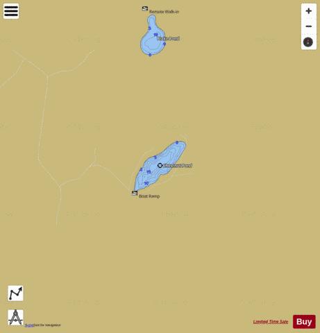Chestnut Pond depth contour Map - i-Boating App