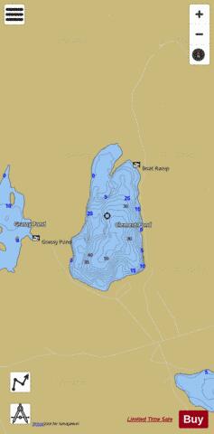 Clement Pond depth contour Map - i-Boating App