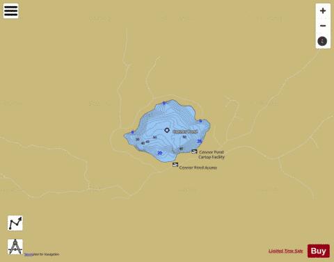 Conner Pond depth contour Map - i-Boating App