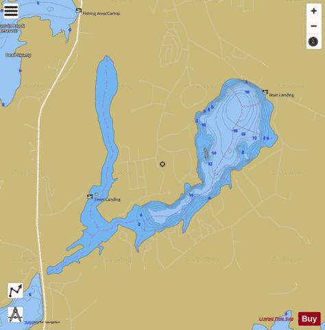 Contoocook Lake depth contour Map - i-Boating App