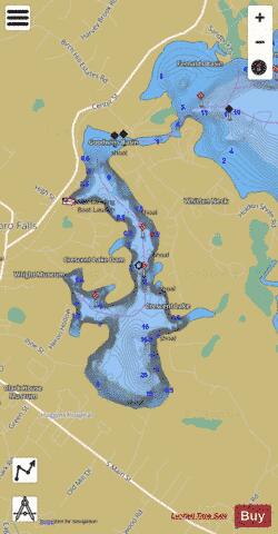 Crescent Lake depth contour Map - i-Boating App