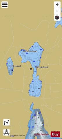 Danforth Ponds depth contour Map - i-Boating App