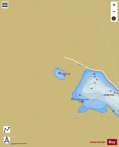 Dark Pond depth contour Map - i-Boating App