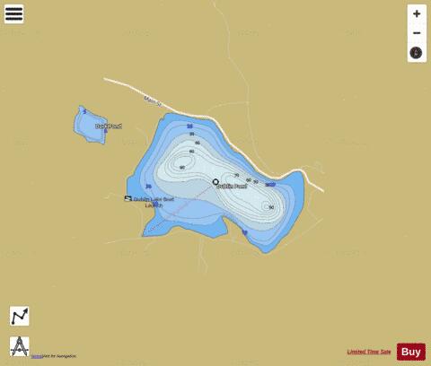 Dublin Pond depth contour Map - i-Boating App