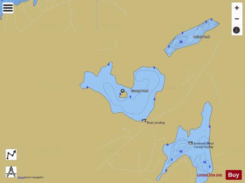 Grassy Pond depth contour Map - i-Boating App
