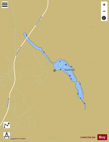 Heads Pond depth contour Map - i-Boating App