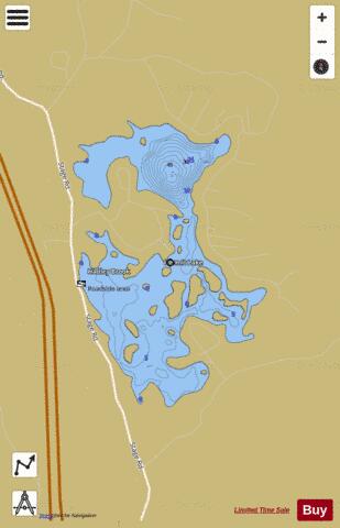 Hermit Lake depth contour Map - i-Boating App