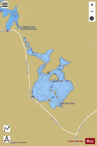 Island Pond depth contour Map - i-Boating App